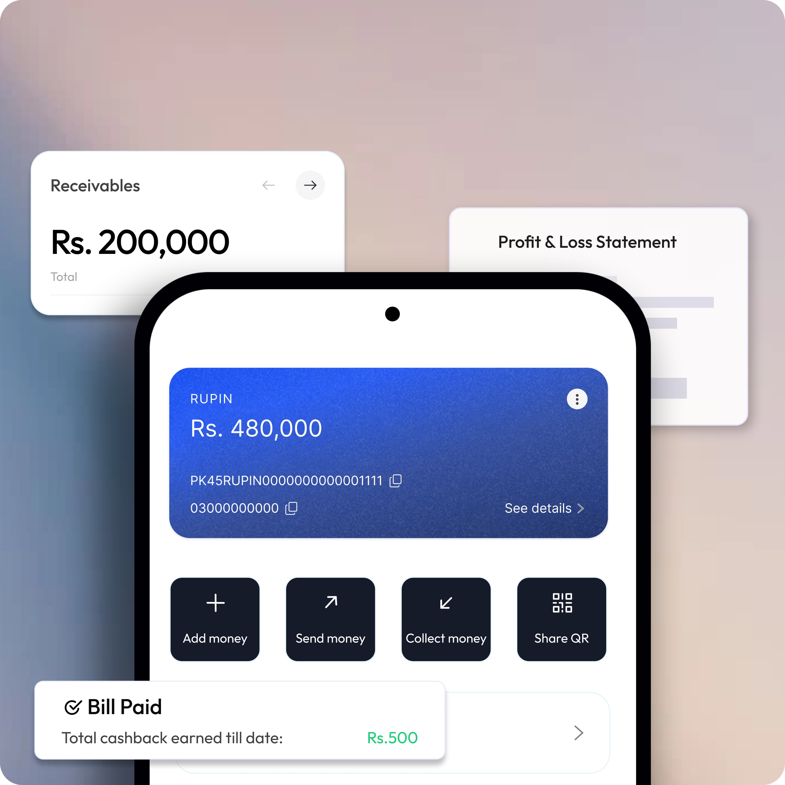Faster transactions for your business illustration